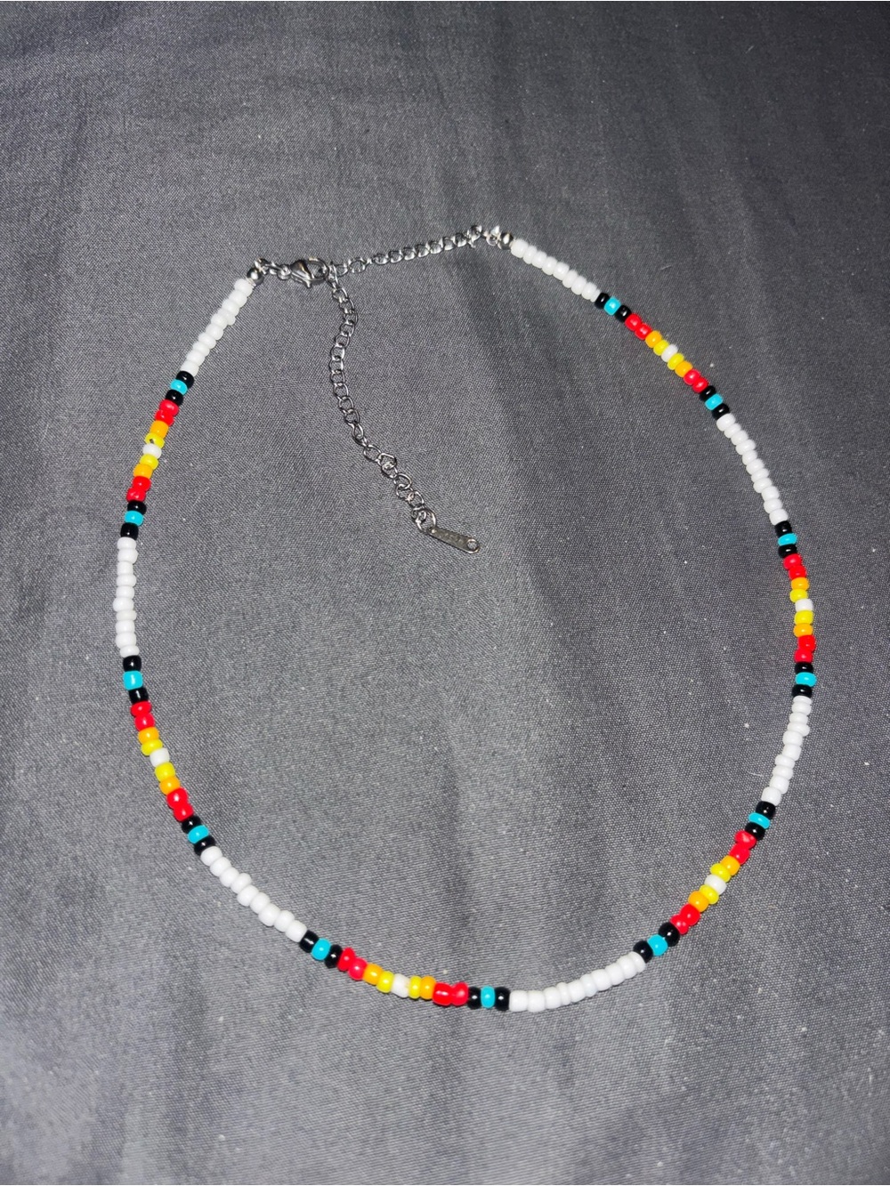 multicolor beaded necklace